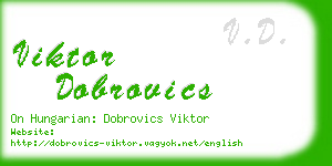 viktor dobrovics business card